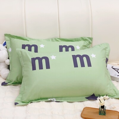 40支枕套48*74cm标准纯棉斜纹柔软亲肤一对