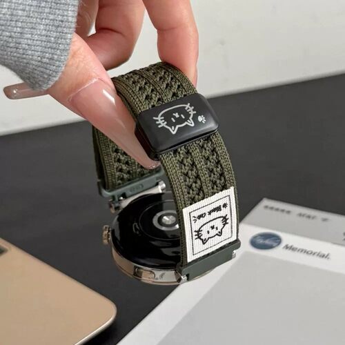 小猫插画针织磁吸适用华为gt7pro新款GT6/5/4透气watch5手表腕带