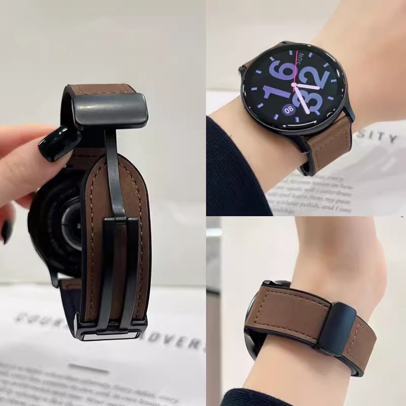 疯马纹绒面磁吸适用华为gt6pro新款GT5高级感男watch4/5手表腕带