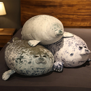 仿真得意 小海豹玩偶毛绒玩具海狮公仔海洋馆布娃娃搞怪抱枕礼物