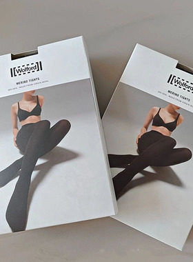 秋冬原版奥&利奢牌Wolford沃&夫特200d羊毛打底裤竖纹连裤袜女