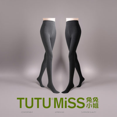 微压力/平纹毛圈200克单层发热显瘦腿打底裤秋冬厚连裤袜TUTU兔兔