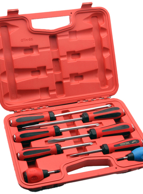 捷科GTH-8S 螺丝刀套装十字一字起子组可敲击改锥螺丝批组套8件