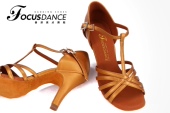 FocusDance香港焦点舞鞋 比赛练舞 高跟鞋 皮质T款 拉丁鞋