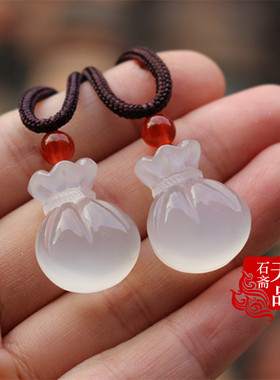 diy原色冰透钱袋子小配件吊坠