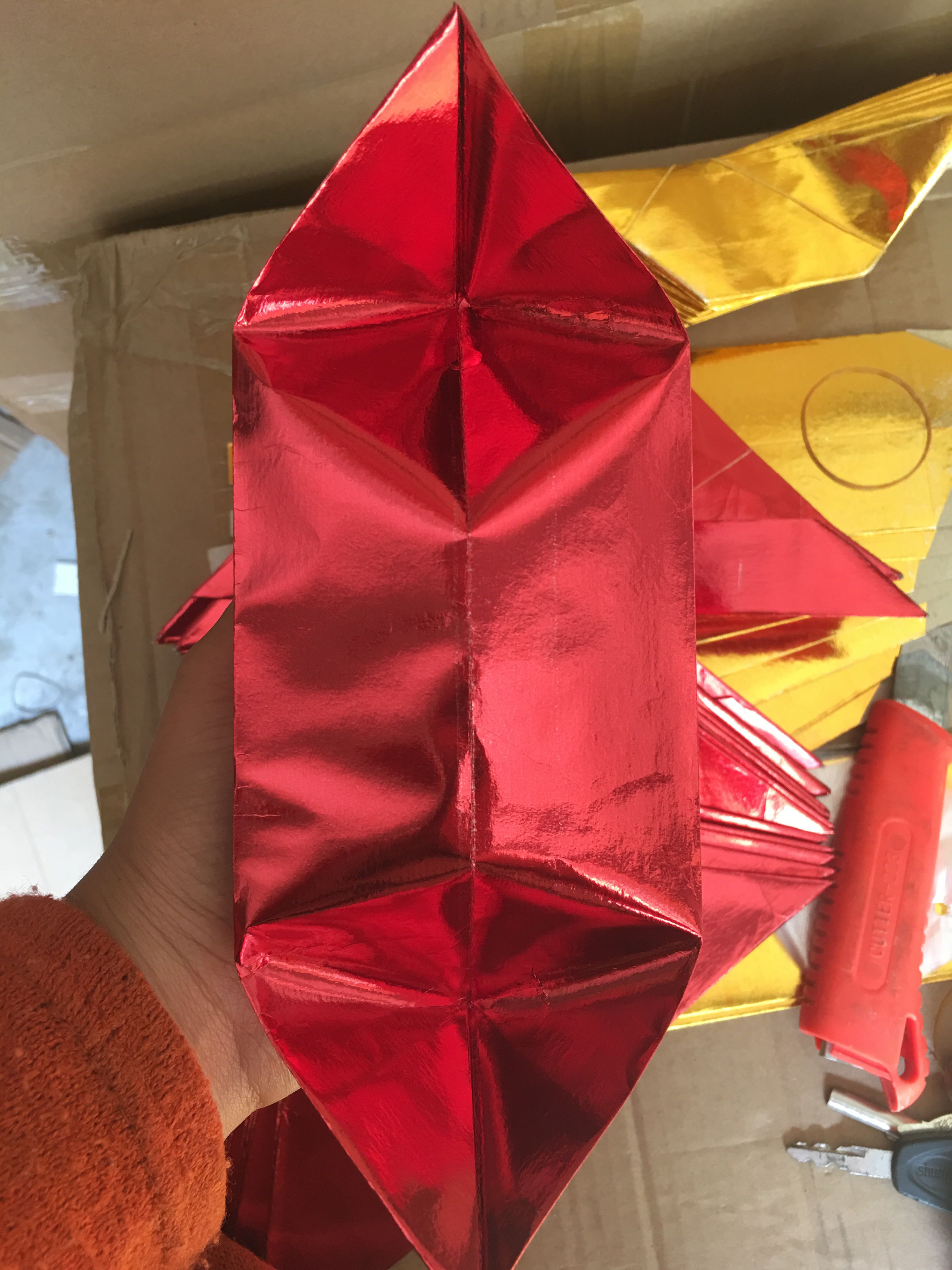 正品包邮1000 个红元宝纸半成品25*28cm