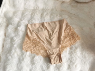 女 欧美外贸蕾丝边性感三角裤 内裤 包臀 欧美冰丝肤色女式 高腰