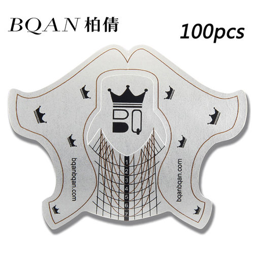 柏倩新款美甲水晶甲用延长纸托加硬加厚硬纸托美甲店用蝴蝶形指拖 - 封面