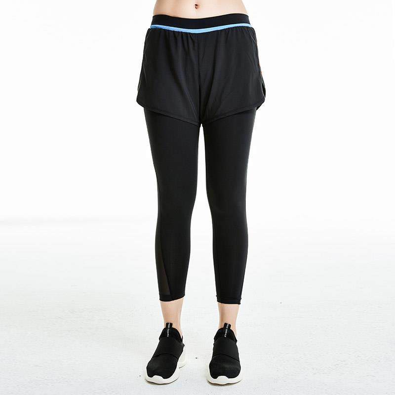 Leevy力为女子跑步长裤紧身弹力运动裤松紧紧身裤内衬运动L57006
