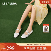 莱尔斯丹春季 新款 优雅方头蝴蝶结玛丽珍搭带单鞋 特价 女鞋 5M02302