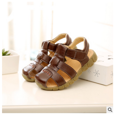 Sandales enfants en cuir Baotou pour été - semelle tendon - Ref 1051527 Image 1