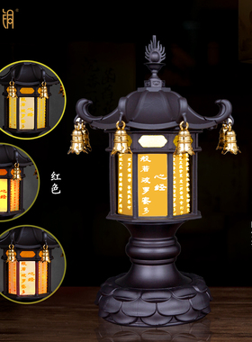 LED八角心经宫灯佛堂供奉灯