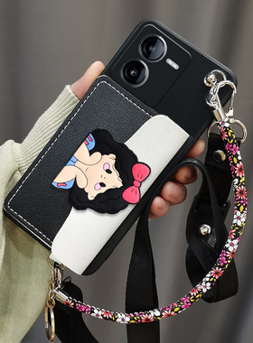 适用vivo iQOO Z8手机壳iqooz8x斜跨背带套V2314A零钱卡包套v2312