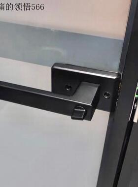 1618厨房钥匙玻璃门锁极窄钛铝镁合金平开门锁卫生间黑色单舌.