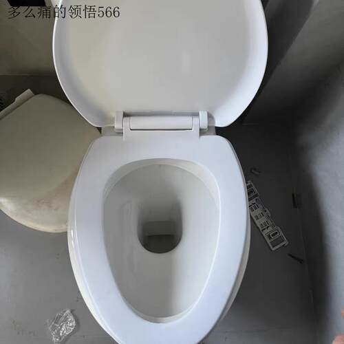盖子缓降家用工程马桶盖加厚老式厕所盖板V型通用盖圈坐便器坐.