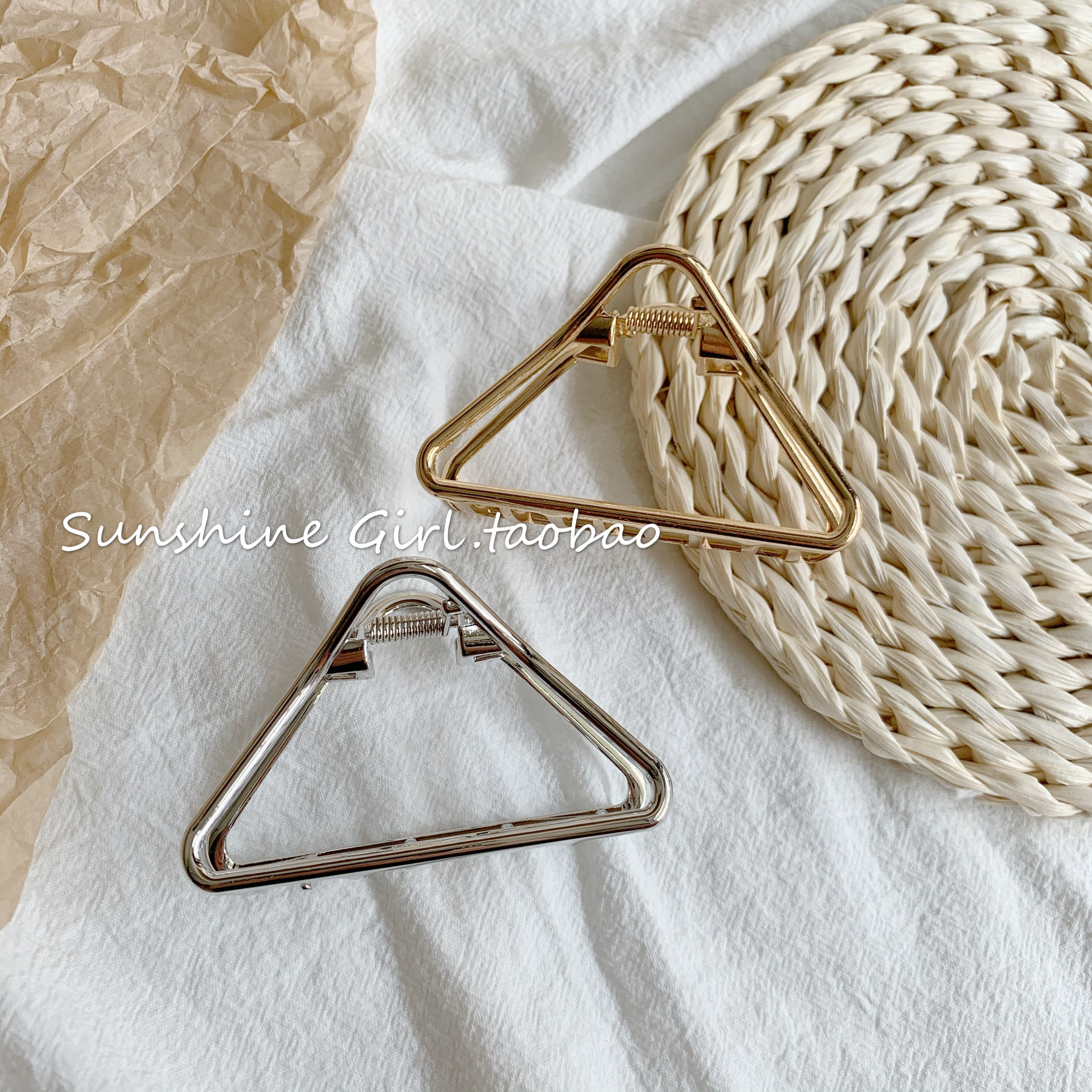 韩国金属小众设计抓夹ins极简