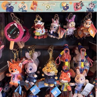 香港迪士尼疯狂动物城2 朱迪芬尼克蛇盖瑞豹警官狸宝冬日公仔挂件