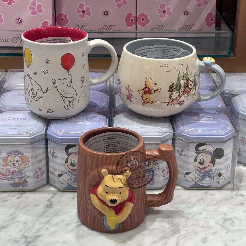 香港迪士尼乐园代购陶瓷杯小猪维尼熊跳跳虎卡通正品马克咖啡杯子