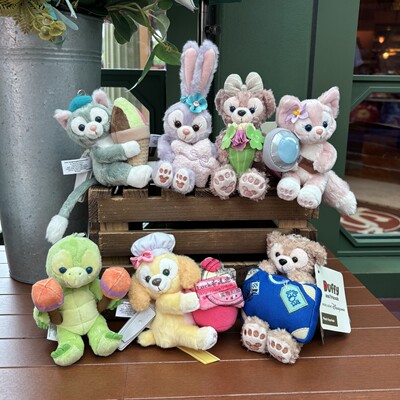 香港迪士尼乐园代购7宝坐姿挂件贝儿星黛露饼饼OLU玫玫钥匙扣新款