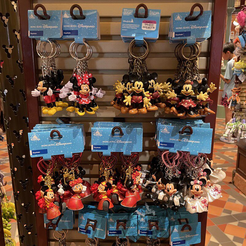 香港迪士尼包挂件 米奇米妮中西式结婚可爱卡通情侣一对装钥匙扣