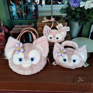 香港迪士尼玲娜贝儿大中小号毛绒可爱大脸手提斜挎双肩两用背包包