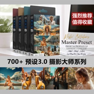 大师系列 Lr/Ps/Pr/Fcpx 预设合集,730款,格式xmp/dng/cube()