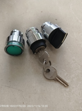 按钮开关头部绿色带灯ZB2BW33C带钥匙ZB2BG2C两档ZB2BD2C