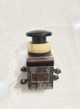 日本Hitachi日立黑色蘑菇头自复按钮开关30mm 1a1b老款备品备件