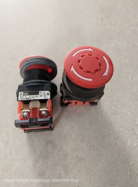 富士fuji蘑菇头30mm急停按钮AR30V 2NC AR9B291 stop紧急停止