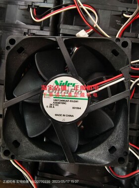 Nidec尼迪克轴流风机U80T24MUA7-53J241 AX640199C 24VDC 0.09A