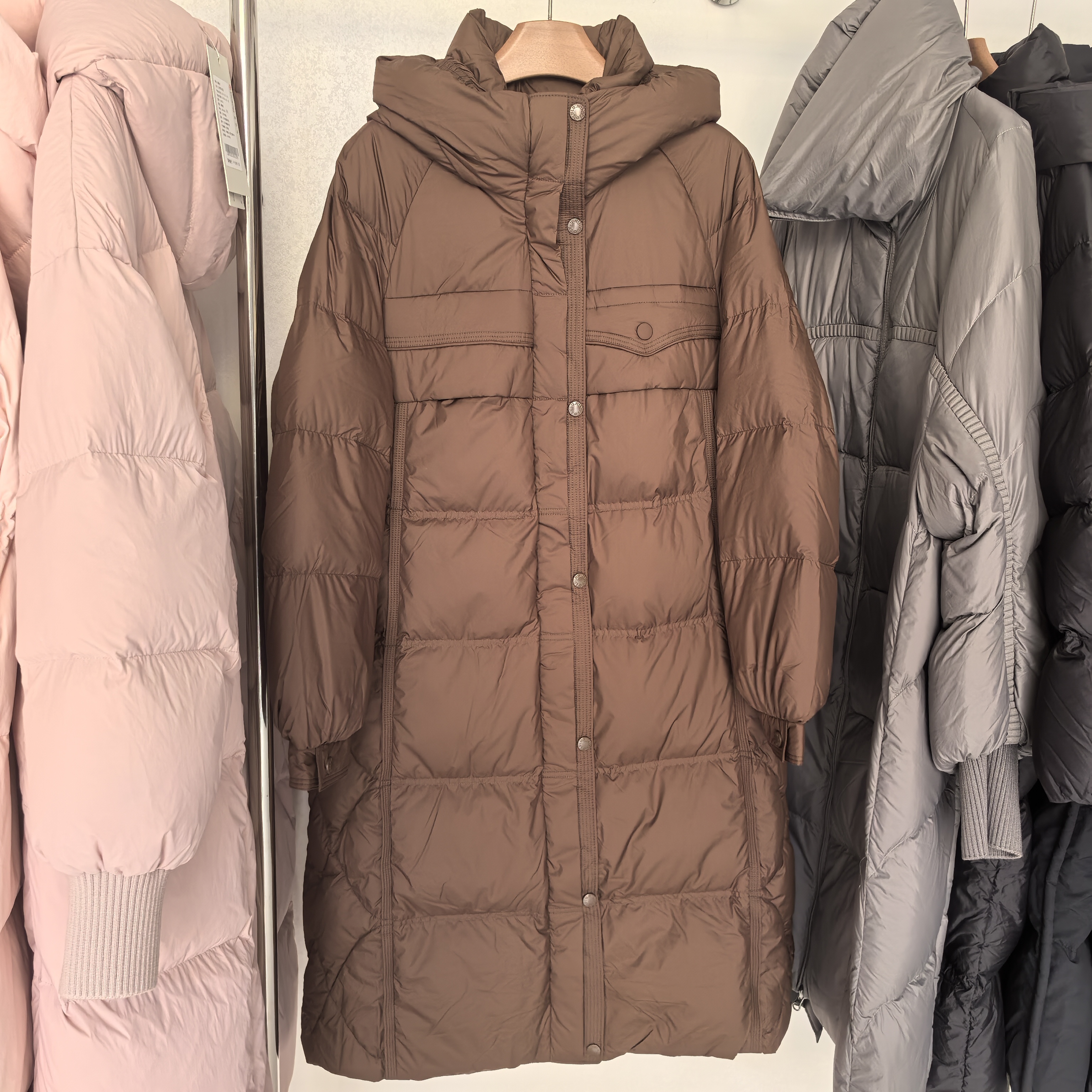 露韵诗羽绒服冬季90白鸭绒轻柔保暖高级感加厚洋气时尚长款268602