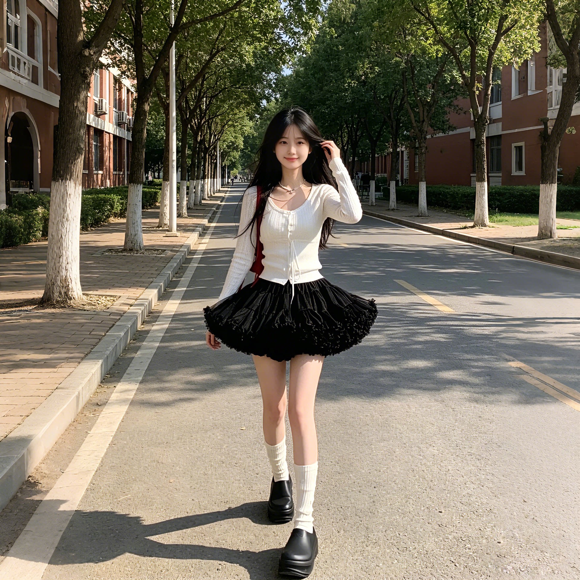 春秋女士网纱蓬蓬裙成人公主风半身裙女童tutu裙可爱亲子裙蛋糕裙