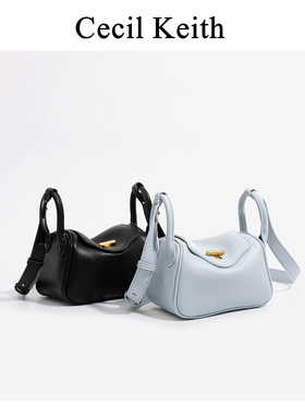 cecilKeith韩国锁扣胶囊枕头包2025新款休闲百搭手提单肩斜挎包女