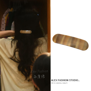 冬去春来庄庄章若楠同款 高级感醋酸发夹后脑勺气质弹簧夹 发夹法式