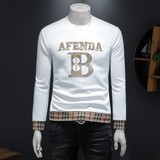 2025假模四季款男士圆领潮流刺绣时尚卫衣QT6012AFD1023Y-P125，男装卫衣，钱塘6012-1(原3012-1)