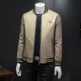 2025假模新款高端品质韩版男士立领夹克外套QT6012AFD7786-P145，男装夹克，钱塘6012-1(原3012-1)