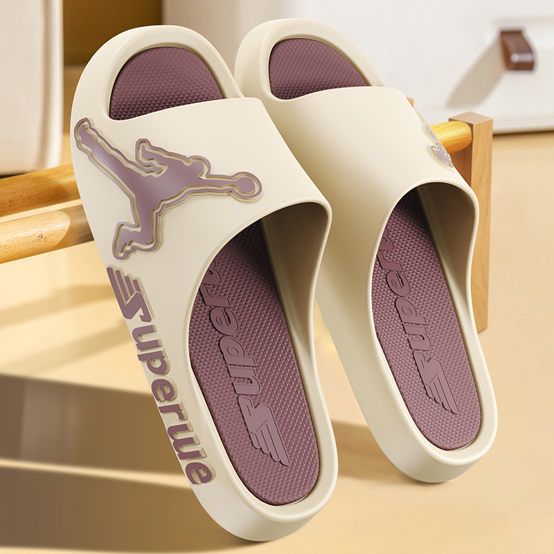 爱搭男款PVC一字拖防滑拖鞋耐磨