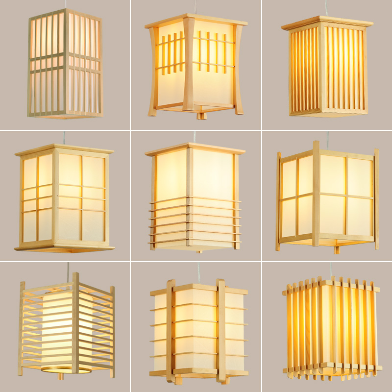 日式风实木木餐厅茶室料理店吊灯