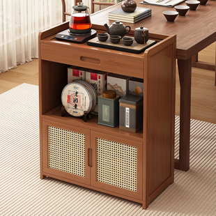 茶水柜茶具收纳储物柜办公室茶柜置物架小型博古架茶叶柜茶台边柜