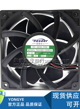 全新TXE38S-120B2H 85-265V 15W 12038 EC散热轴流风机12cm