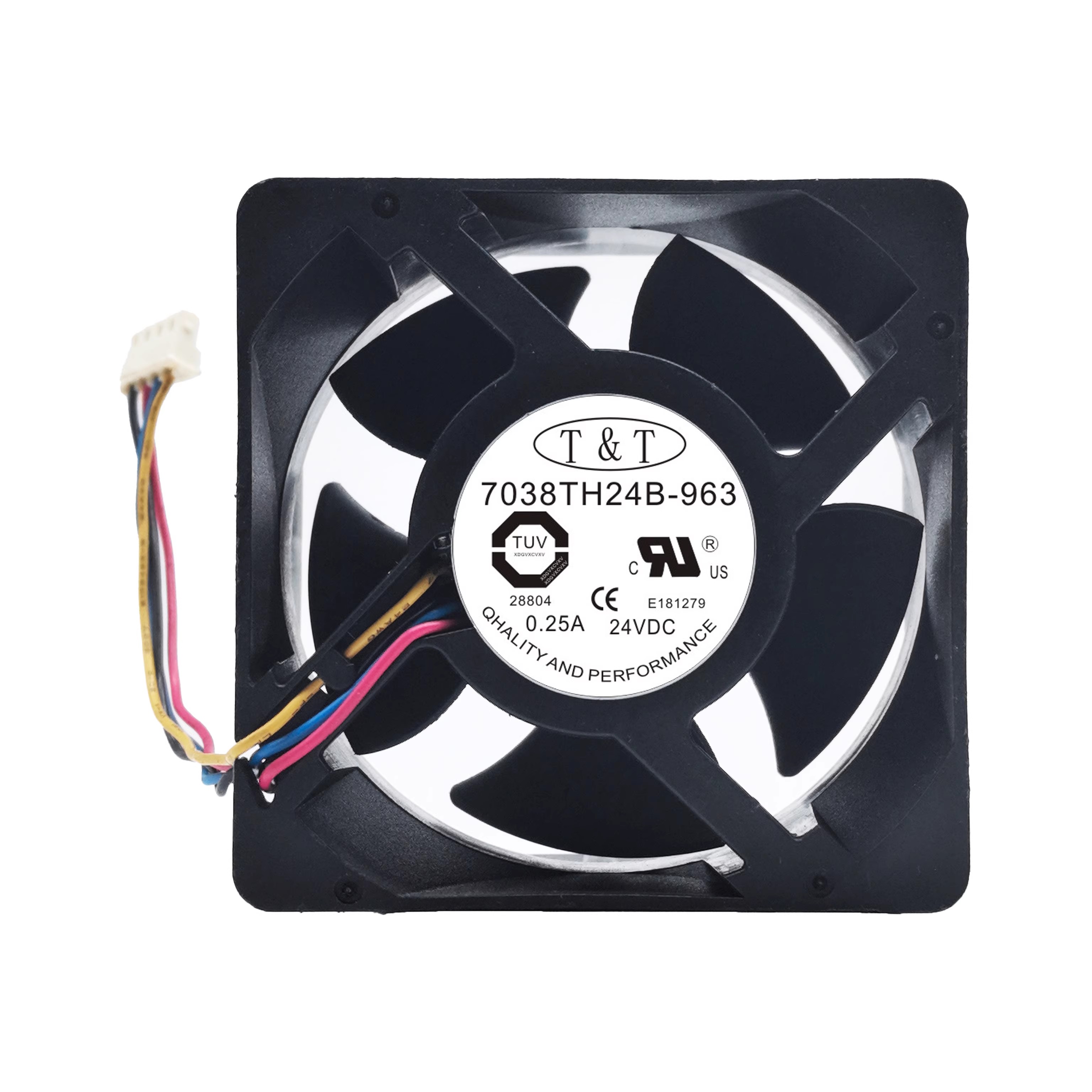 7038TH24B-963 T&T 7038 24V 0.25A 7厘米 双滚珠 变频器散热风扇
