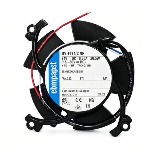 ebmpapst德国原装DV4114/2NR 24V 20.5W库卡变频器主轴散热风扇
