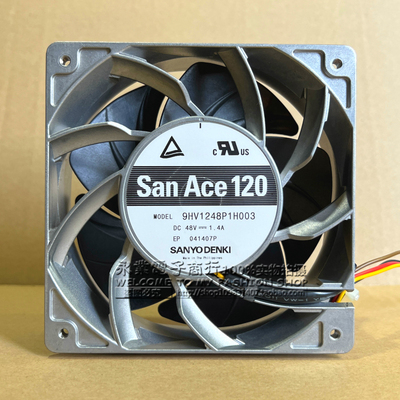 SanAce120三洋48V 9HV1248P1G012/13/G001/H003/1大风量风扇12038