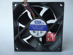 原装AVC DS08025T12HP028 8025 12V 0.3A 散热风扇 4线PWM
