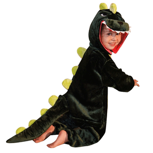 绿色恐龙儿童演出服男童女童小动物2023万圣节儿童服装女孩