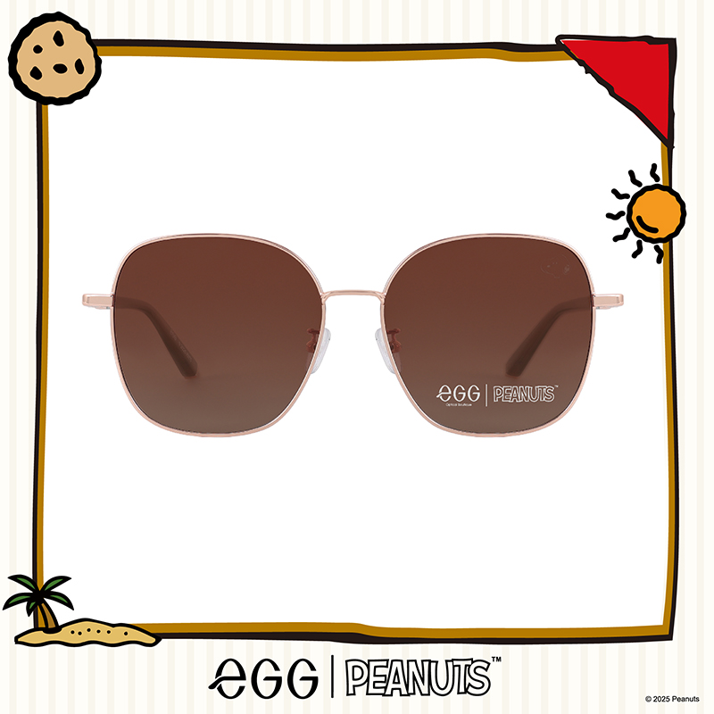eGGXSnoopy联名款多边形金属太阳眼镜