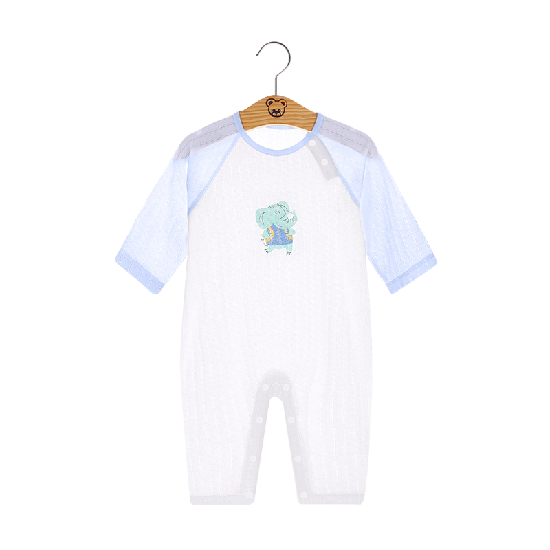 婴儿连体衣新生儿空调服男夏装