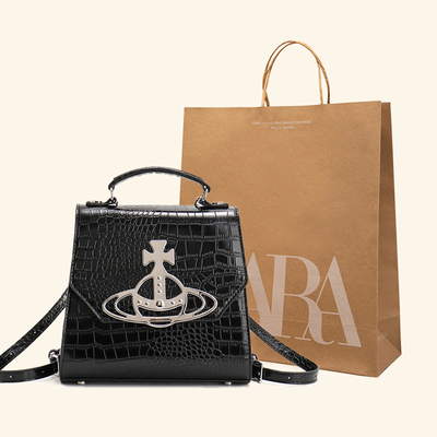 大容量鳄鱼纹双肩包包