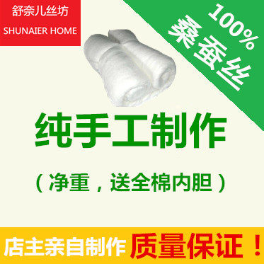 纯手工桐乡100%手工桑蚕丝被单双人冬被春秋婴儿童蝉丝被子母被芯