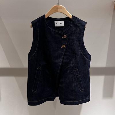 MSLAN新款斜门襟牛仔马夹2026夏商场同款专柜正品MIBH009